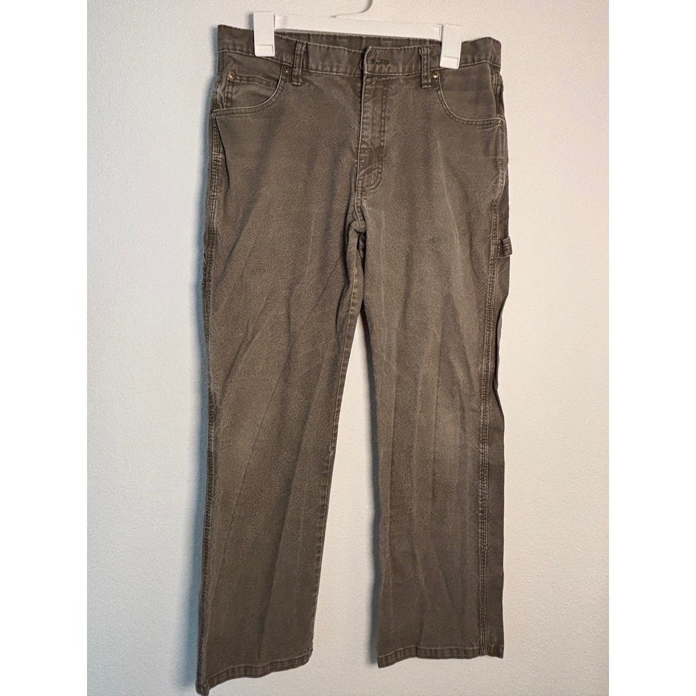 Genuine Dickies Mens Carpenter‎ Pants Brown Duck Canvas Workwear 32x30 EU1939RMS